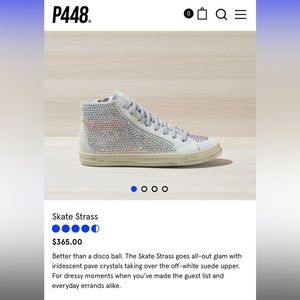 💎P448 high top rhinestone sneakers 💎